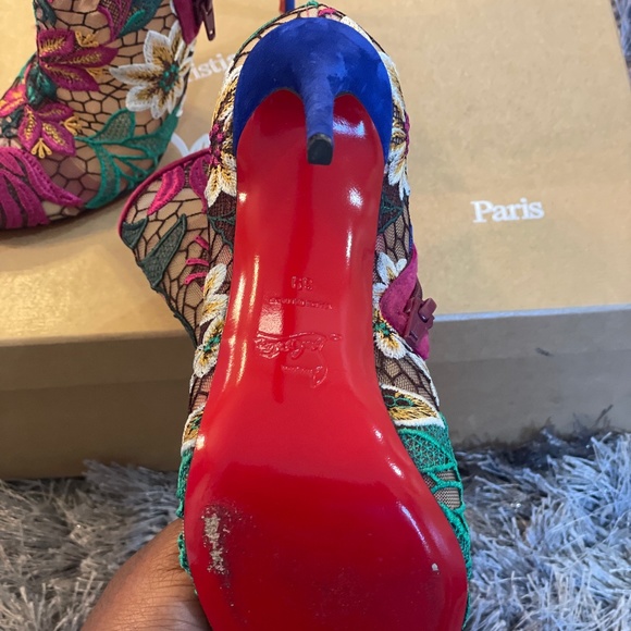COPY - Christian Louboutin Floral Booties - Picture 3 of 4